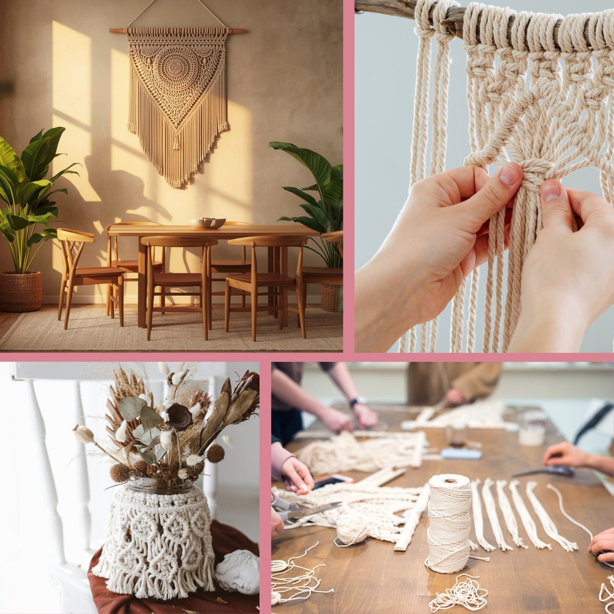 Makramee Garn – gedrehtes Baumwollgarn für tolles Makramee – HaGa-Welt