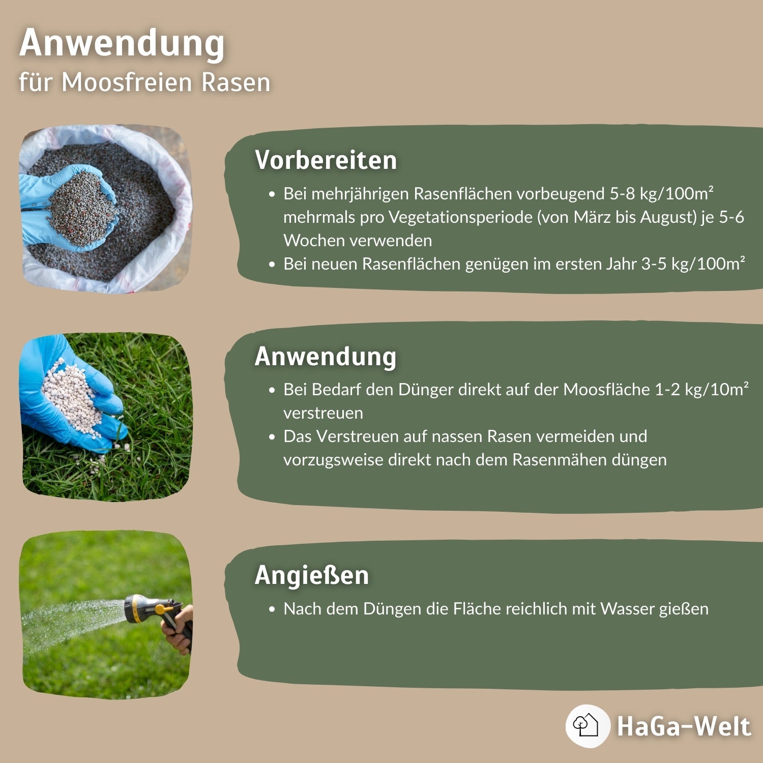 Moos Stop Mineraldünger für Rasenflächen