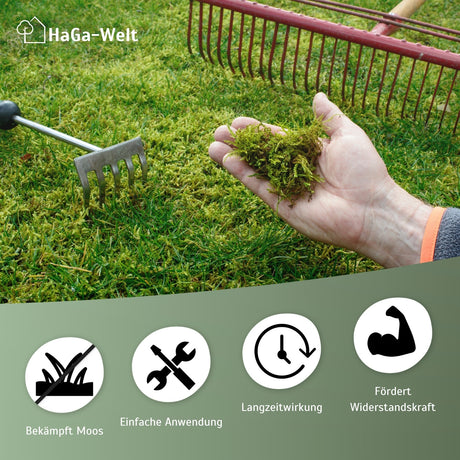 Rasendünger Moos-Stop gegen Unkraut und Moos – HaGa-Welt