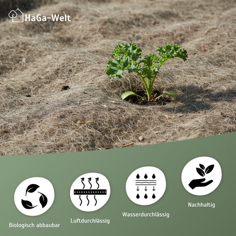 Mulchvlies aus Schafwolle – aus 100 % Schafwolle, biologisch abbaubar – HaGa-Welt