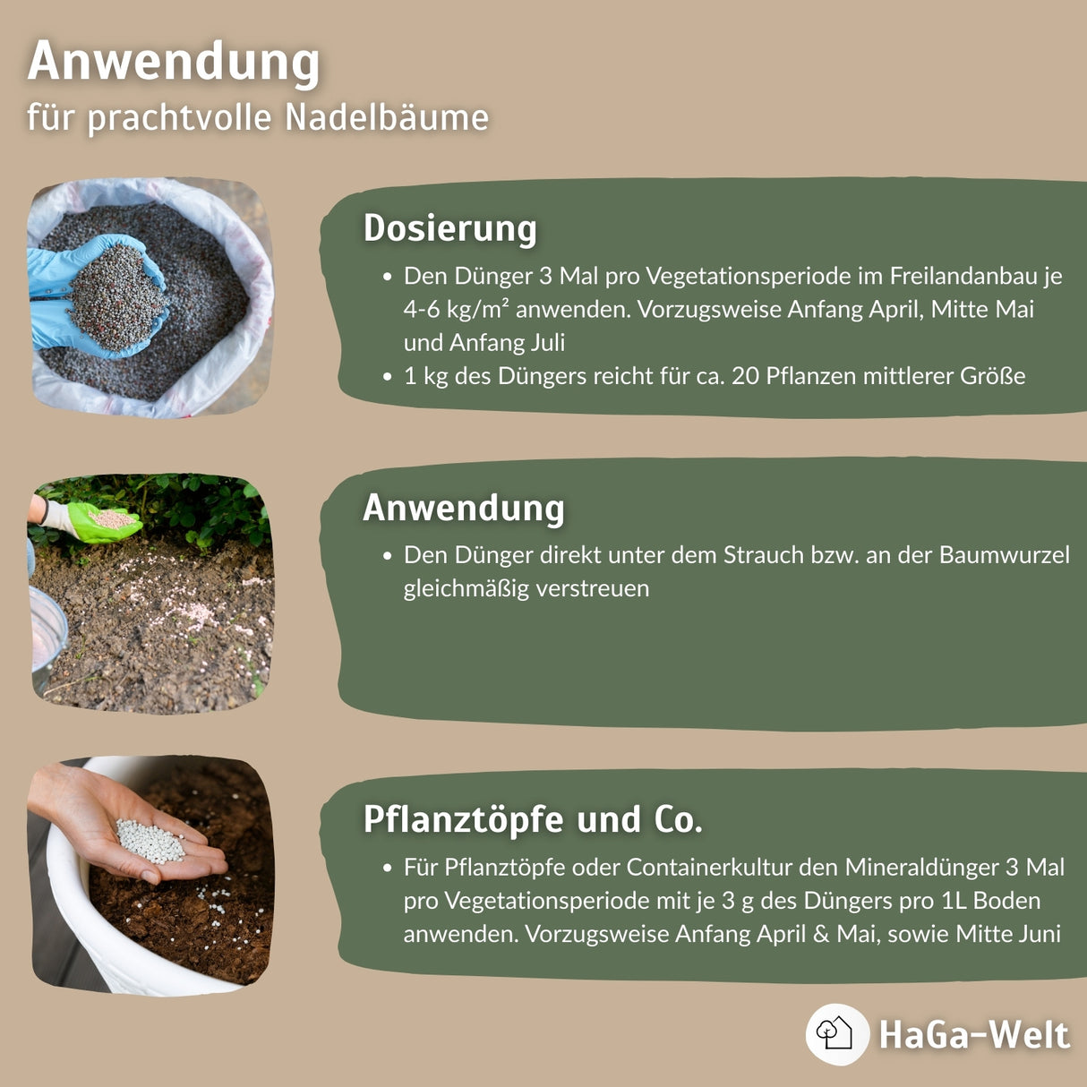 Mineralünger für Nadelbäume - perfekt für Koniferen und Eibenhecken – HaGa-Welt