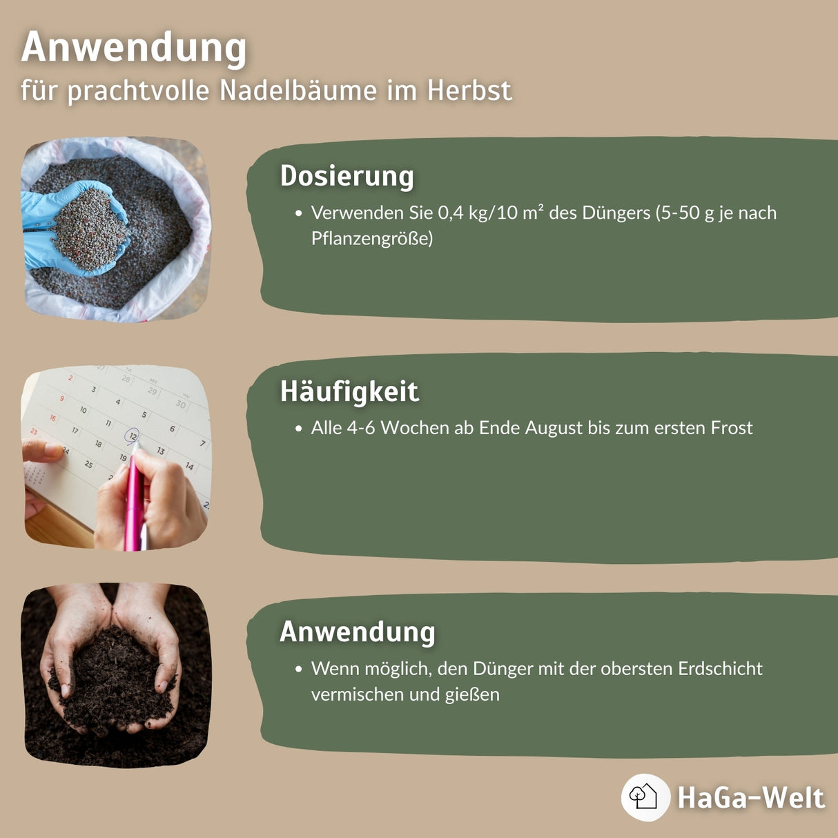 Herbstdünger für Nadelbäume - perfekte für Eibenhecken und Koniferen – HaGa-Welt