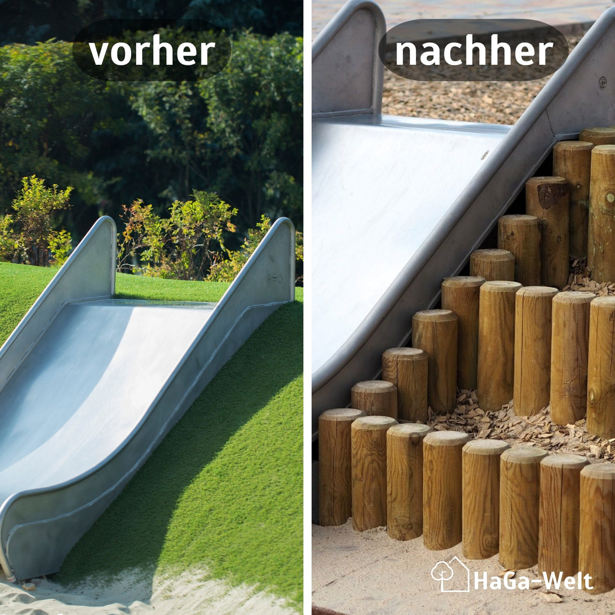 Holzpalisade – widerstandsfähige Palisade für die Gartengestaltung – HaGa-Welt