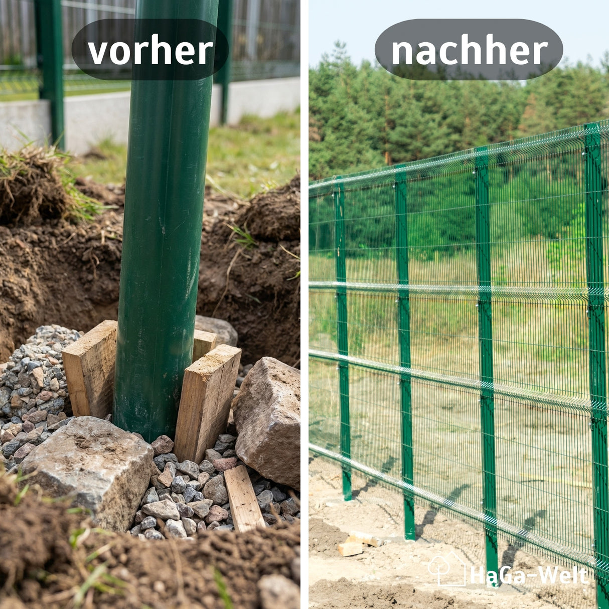 Bodeneinschlaghülse für Kunststoff-Pfähle PET Bodenhülse graphit – HaGa-Welt