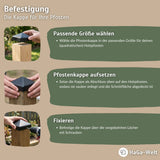 Post cap for wooden posts Fence cap Post cover