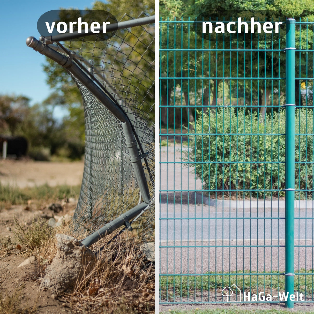 Kunststoffpfahl 3,8cm Stärke aus recyceltem PET Zaunpfahl – HaGa-Welt