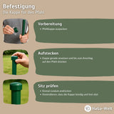 Abdeckkappe für Kunststoffpfähle Ø 3,8cm Zaunkappe – HaGa-Welt