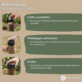 Pfahlkappe versch.Ø Zaunkappe Pfostenabdeckung Abdeckkappe für Holzpfähle – HaGa-Welt