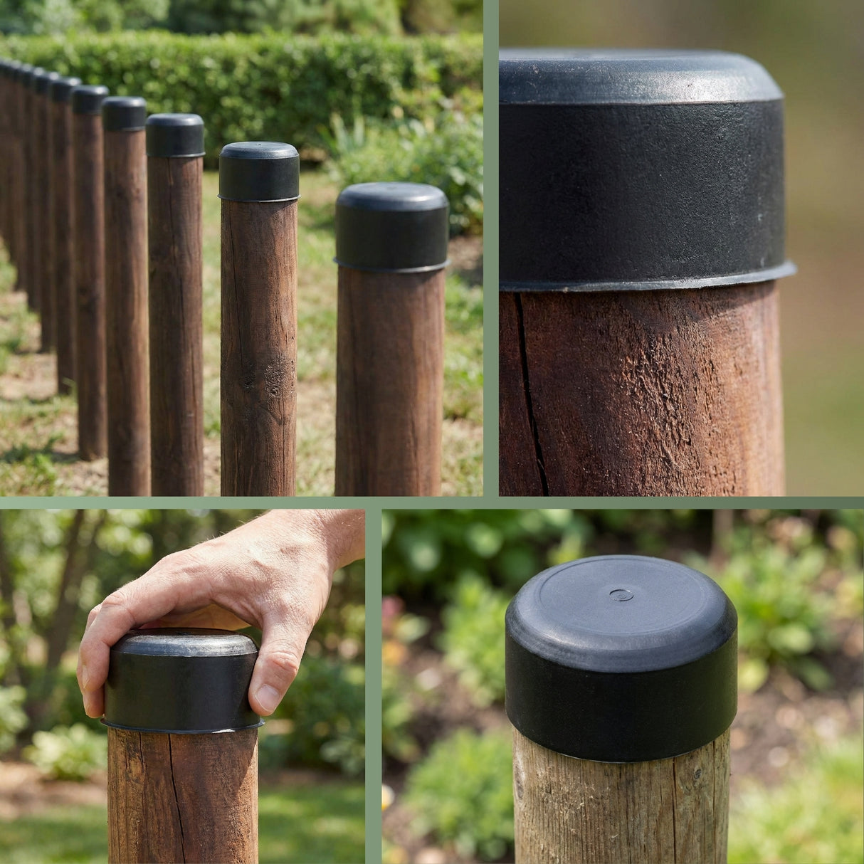 Pfahlkappe versch.Ø Zaunkappe Pfostenabdeckung Abdeckkappe für Holzpfähle – HaGa-Welt