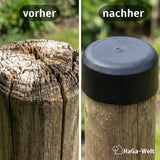 Pfahlkappe versch.Ø Zaunkappe Pfostenabdeckung Abdeckkappe für Holzpfähle – HaGa-Welt