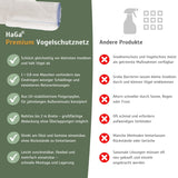 HaGa® Premium Insekten- und Vogelschutznetz Meterware , weiß in 200cm Breite – HaGa-Welt