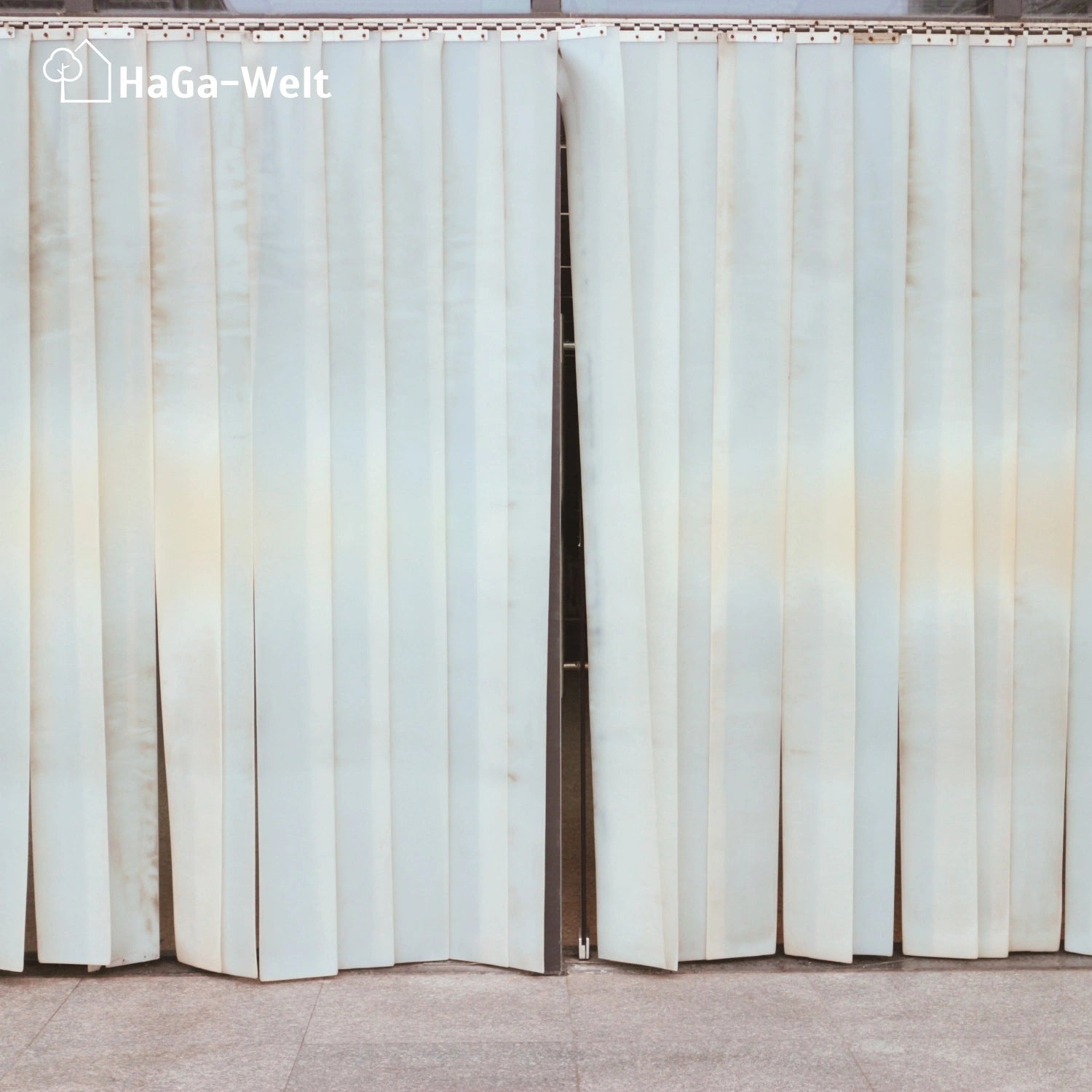 PVC-Streifenvorhang Lamellenvorhang-Set 30cm breite Lamellen – HaGa-Welt