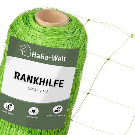 Rankhilfe in verschiedenen Maßen Masche 140mm Ranknetz für Kletterpflanzen grün – HaGa-Welt