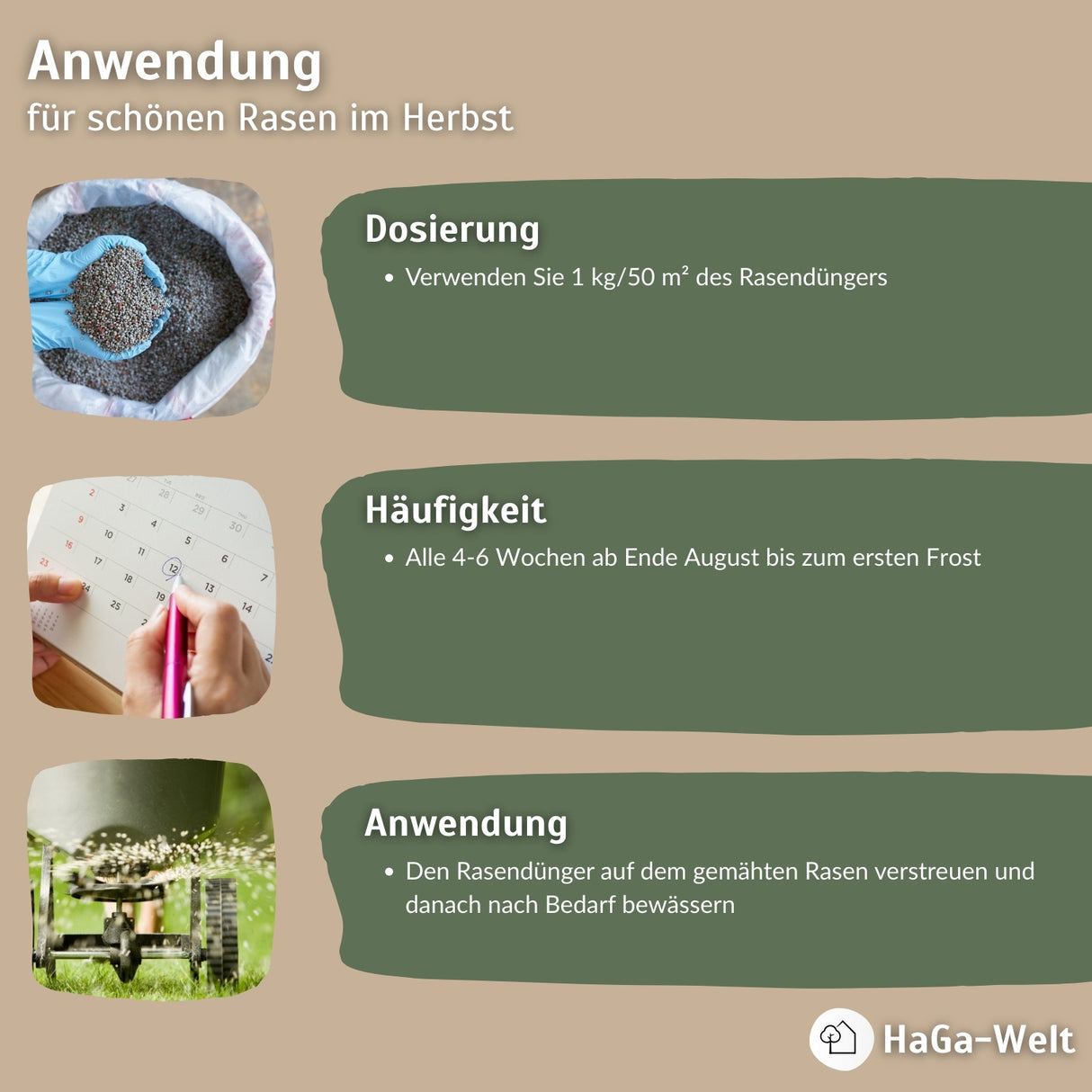 Rasendünger Herbst - für ein sattes Grün im Herbst – HaGa-Welt