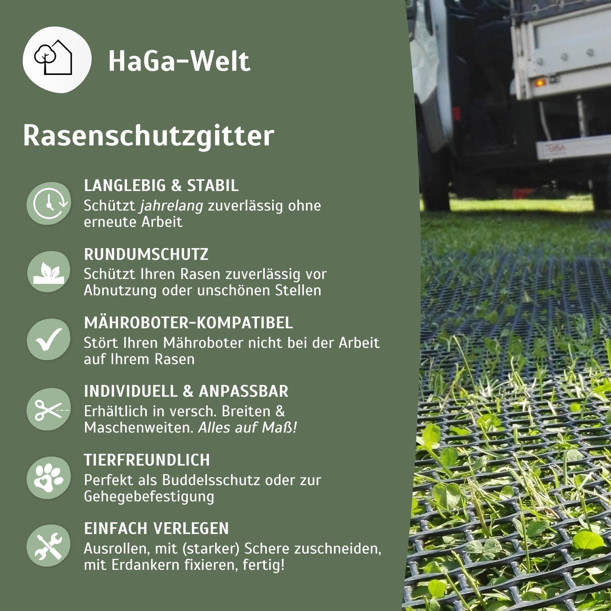 Premium Rasenschutzgitter – starker Schutz für Ihren Rasen – HaGa-Welt
