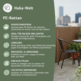 PE-Rattan in 0,9m Breite Meterware Sichtschutz Balkonblende – HaGa-Welt