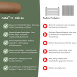 PE-Rattan in 0,9m Breite Meterware Sichtschutz Balkonblende – HaGa-Welt