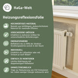 Heizkörper Reflexionsfolie – reflektiert Wärme und spart Heizkosten – HaGa-Welt