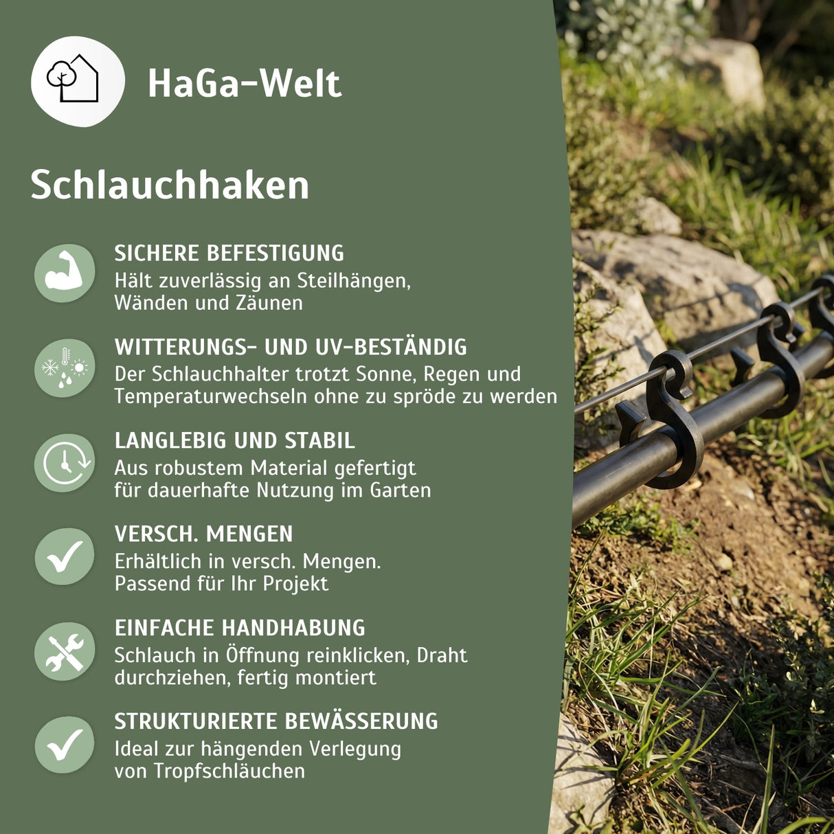 Schlauchhalter – die perfekte Aufhängung von Tropfschläuchen – HaGa-Welt