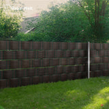 Privacy screen fence panel made of PE rattan