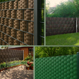 Privacy screen fence panel made of PE rattan