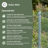 Spanndraht 3mm Gartendraht für Maschendrahtzaun – HaGa-Welt