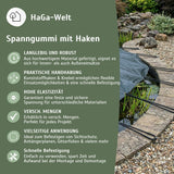 Spanngummi mit Haken – sehr elastisch, für vielfältige Befestigungsmöglichkeiten – HaGa-Welt