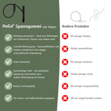 Spanngummi mit Haken – sehr elastisch, für vielfältige Befestigungsmöglichkeiten – HaGa-Welt