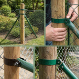 Strebenschelle rund versch. Ø Befestigungsschelle für Zaunbau in braun – HaGa-Welt