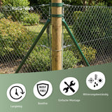 Strebenschelle rund versch. Ø Befestigungsschelle für Zaunbau in braun – HaGa-Welt