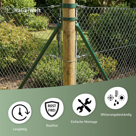 Strebenschelle rund versch. Ø Befestigungsschelle für Zaunbau in braun – HaGa-Welt