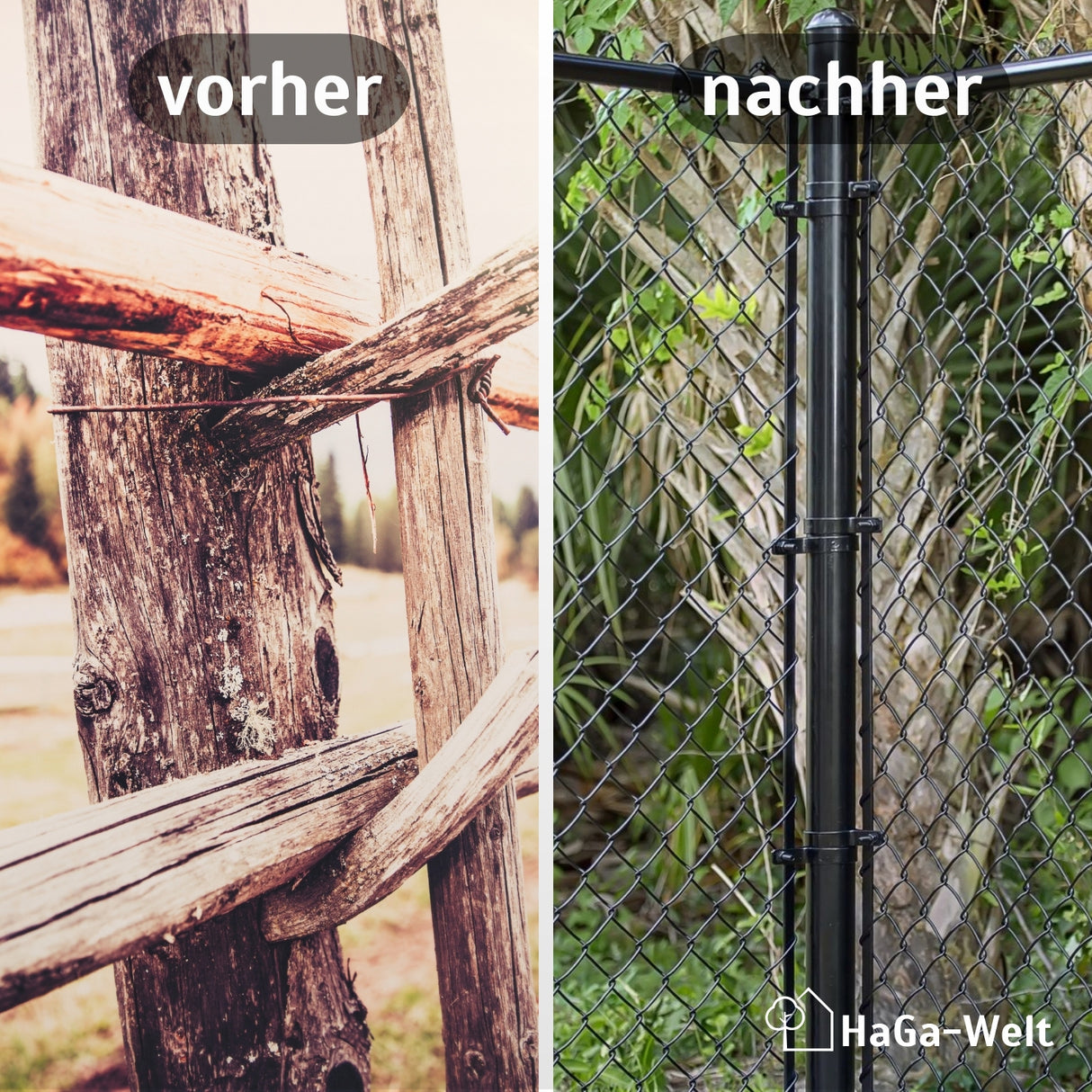 Strebenschelle rund versch. Ø Befestigungsschelle für Zaunbau in braun – HaGa-Welt