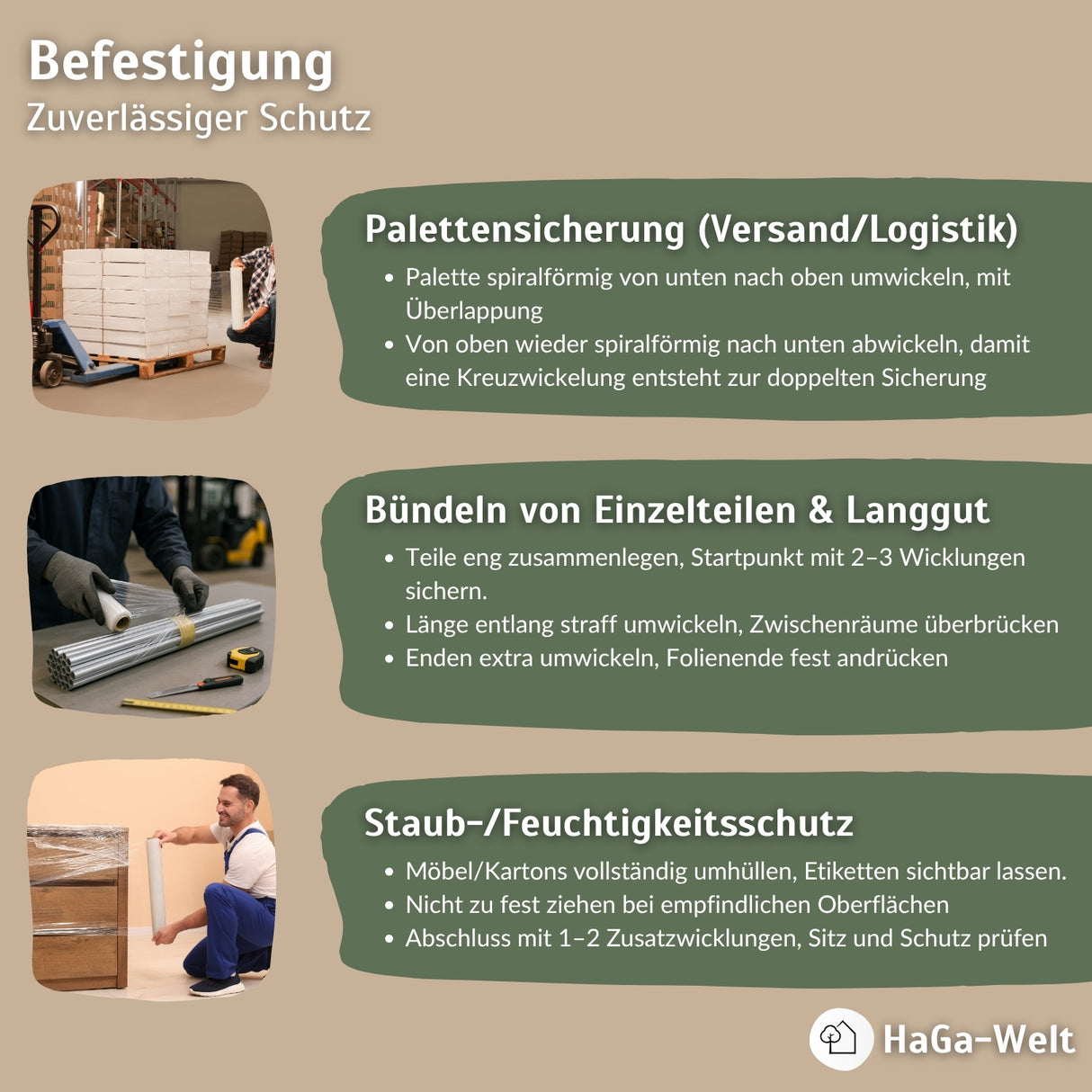 Stretchfolie 150mx500mmx23µm Umzugsfolie Verpackungsfolie – HaGa-Welt