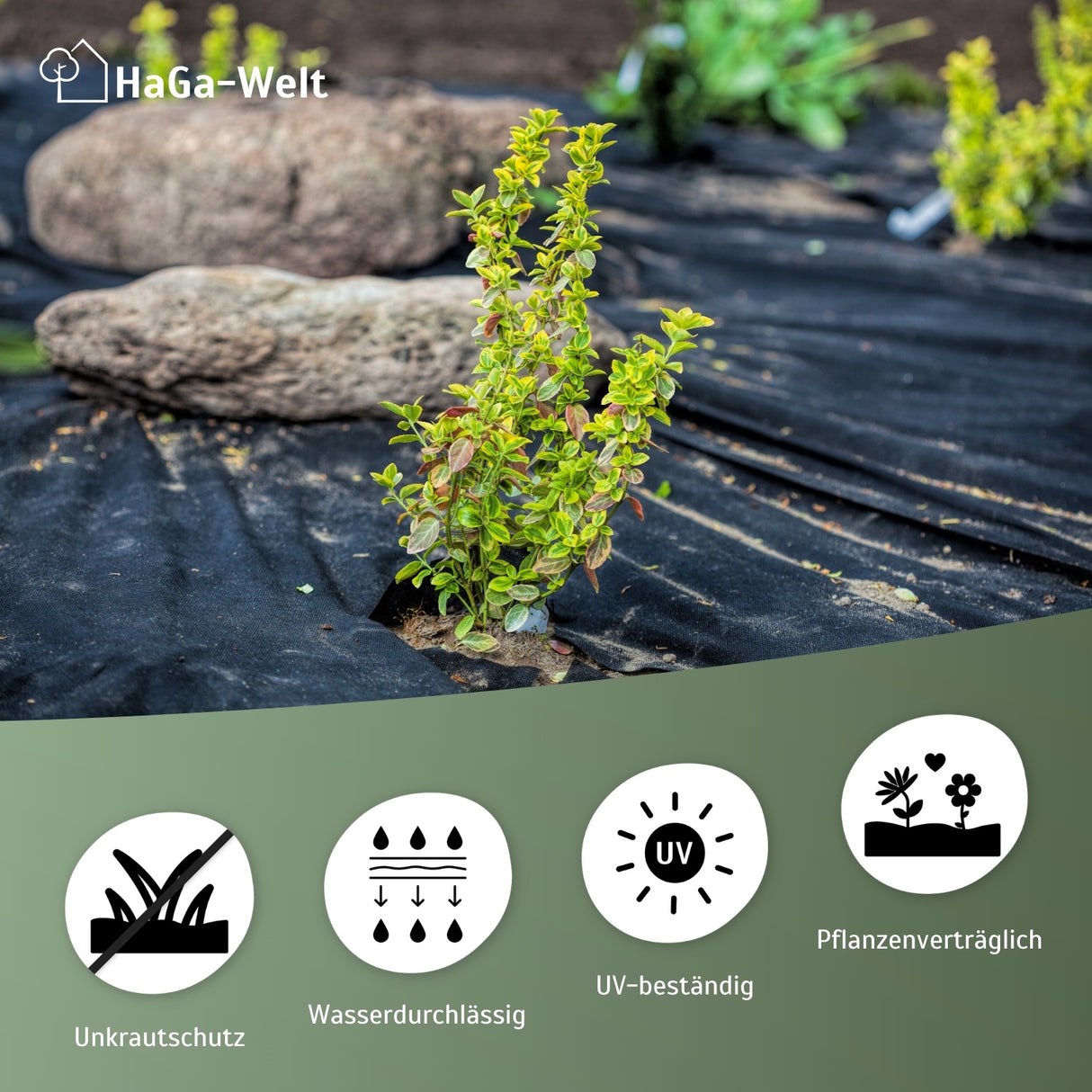 Unkrautvlies-Starter-Set: Startklar für den Unkrautschutz in verschiedenen Größen und Stärken – HaGa-Welt