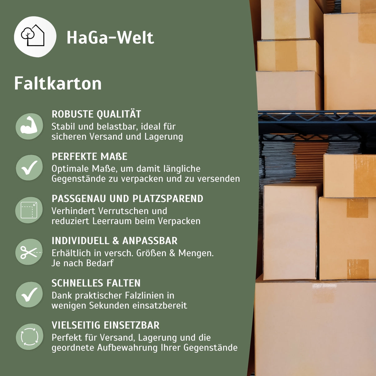 Karton – der ideale Versandkarton versch. Abmessungen DHL-konform Verpackung Karton – HaGa-Welt