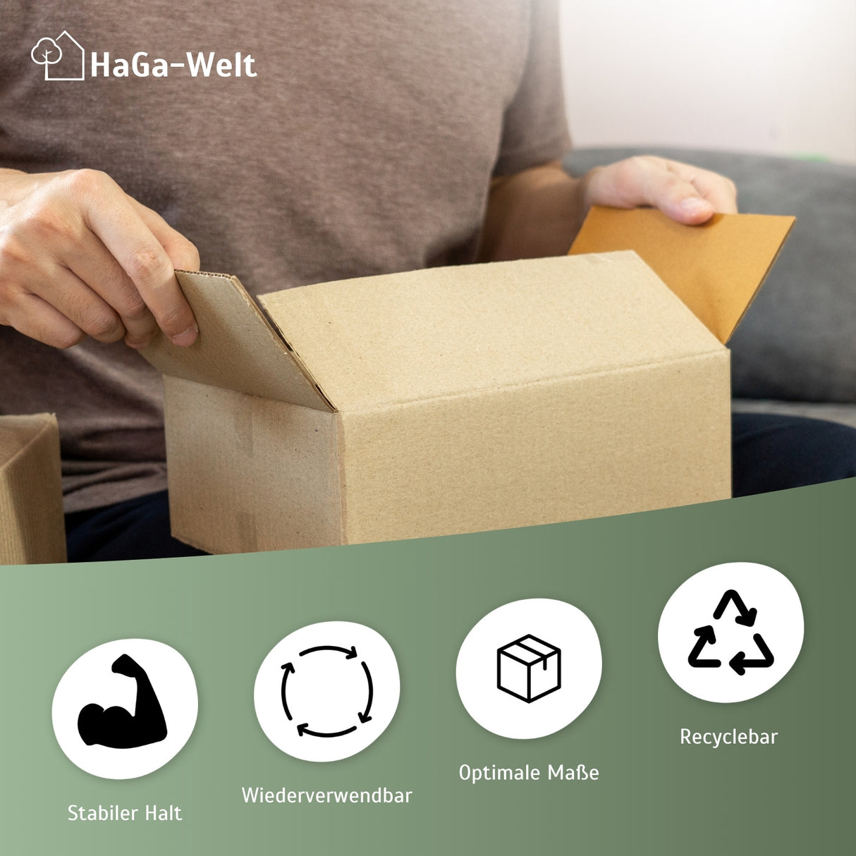 Karton – der ideale Versandkarton versch. Abmessungen DHL-konform Verpackung Karton – HaGa-Welt