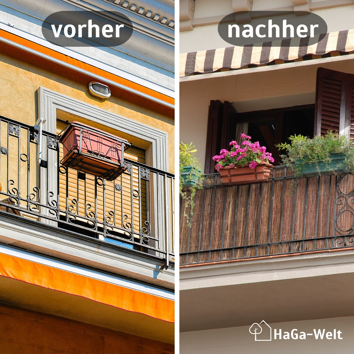 HaGa® Weidenmatte - Sichtschutzmatte - Naturprodukt - Hochwertiger Weiden Sichtschutz Zaun – HaGa-Welt
