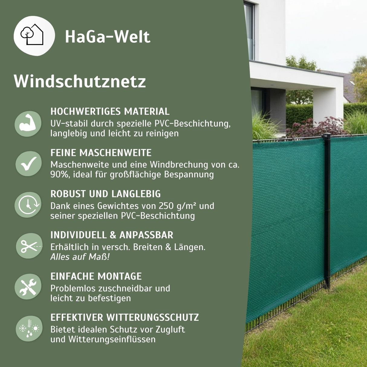 Windschutznetz – effektiver Schutz vor Wind – HaGa-Welt