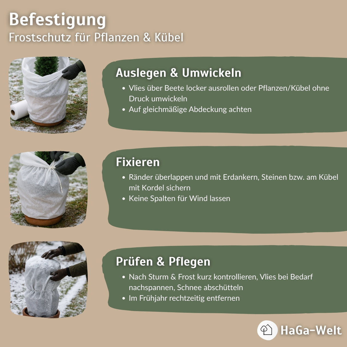 Winterschutz-Starter-Set: Idealer Kälte- und Frostschutz in verschiedenen Größen und Stärken – HaGa-Welt