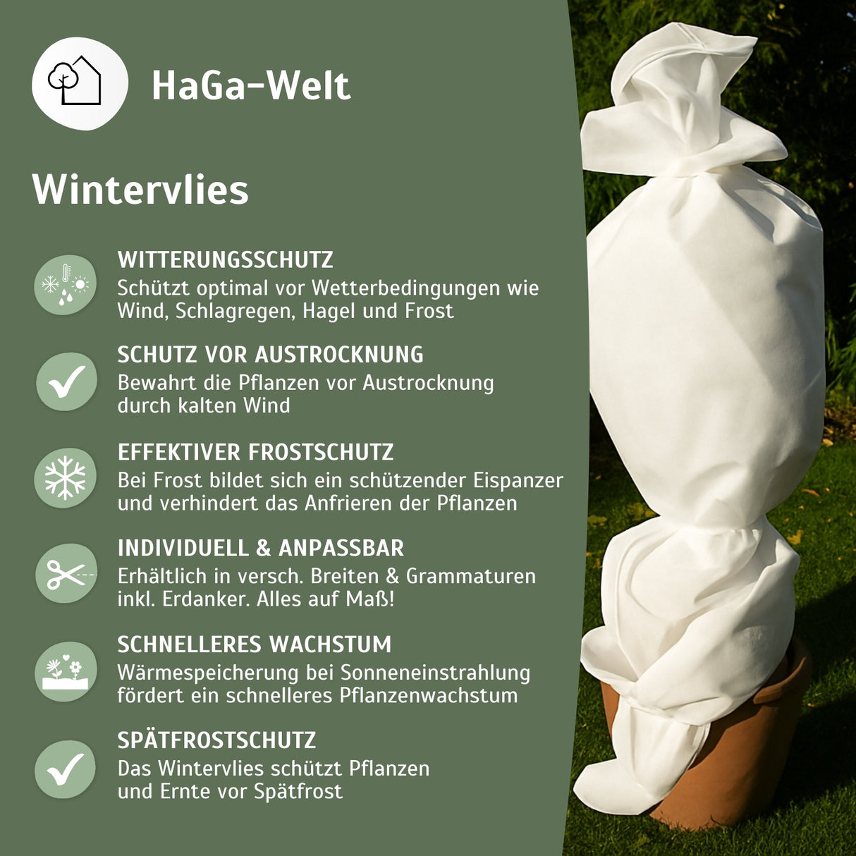 Winterschutz-Starter-Set: Idealer Kälte- und Frostschutz in verschiedenen Größen und Stärken – HaGa-Welt