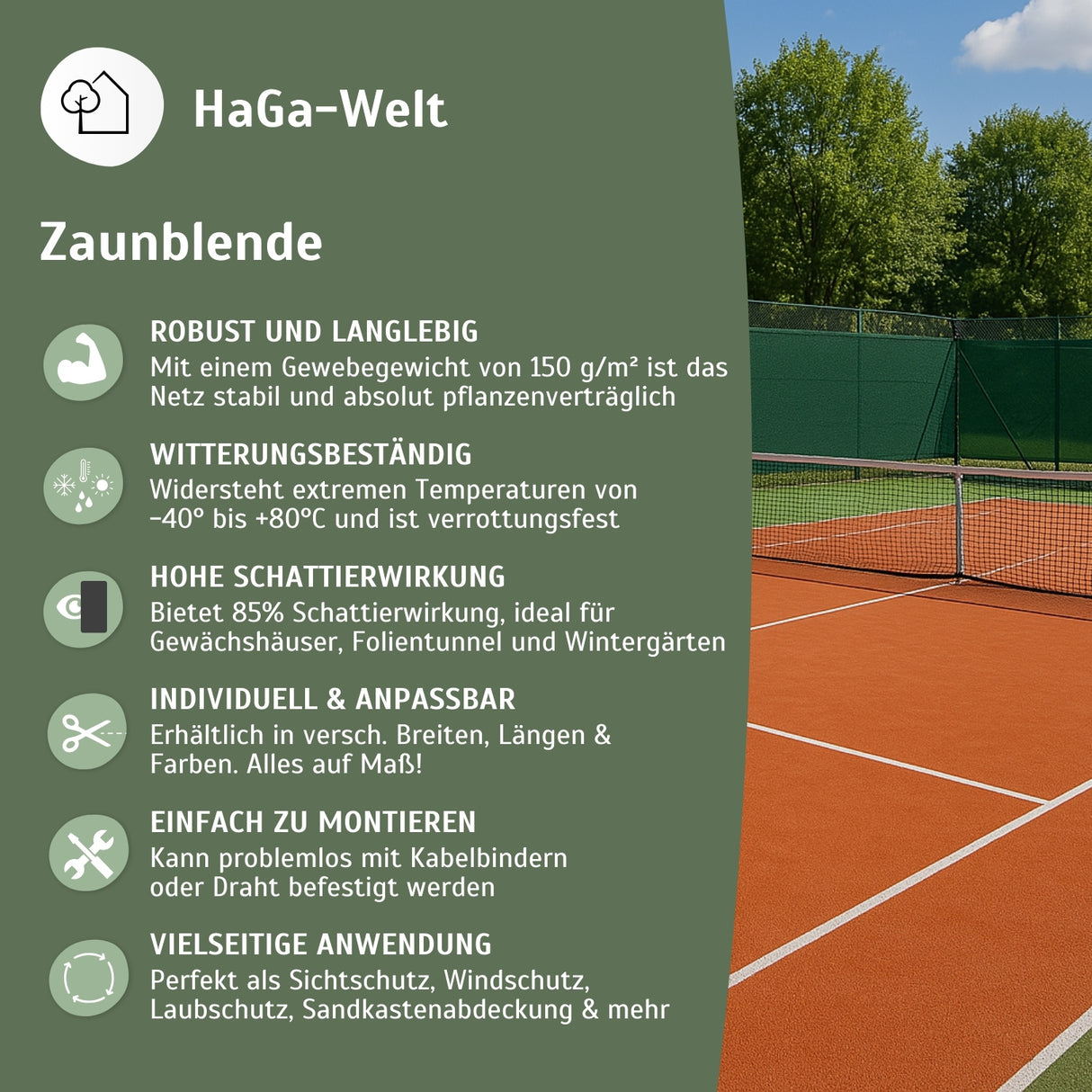 Zaunblende – perfekter Sichtschutz für Ihren Garten & Balkon – HaGa-Welt