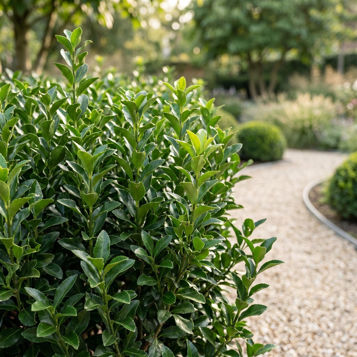 24x Euonymus japonica Green Spire - Pfaffenhütchen - Heckenpflanzen - Immergrün - Grün - Topf 9cm - Höhe 20-25cm – HaGa-Welt