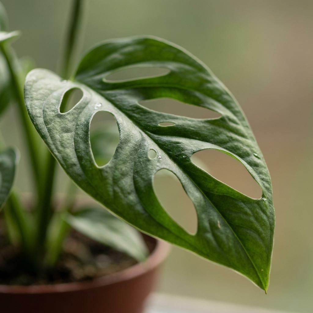 Monstera Adansonii - Monstera Adansonii - 1 Plant - met Potter Wit - Pot 12cm - Hoogte - 25cm