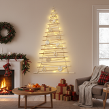 Weihnachtsbaum ECO Holz mit Deko klein – HaGa-Welt