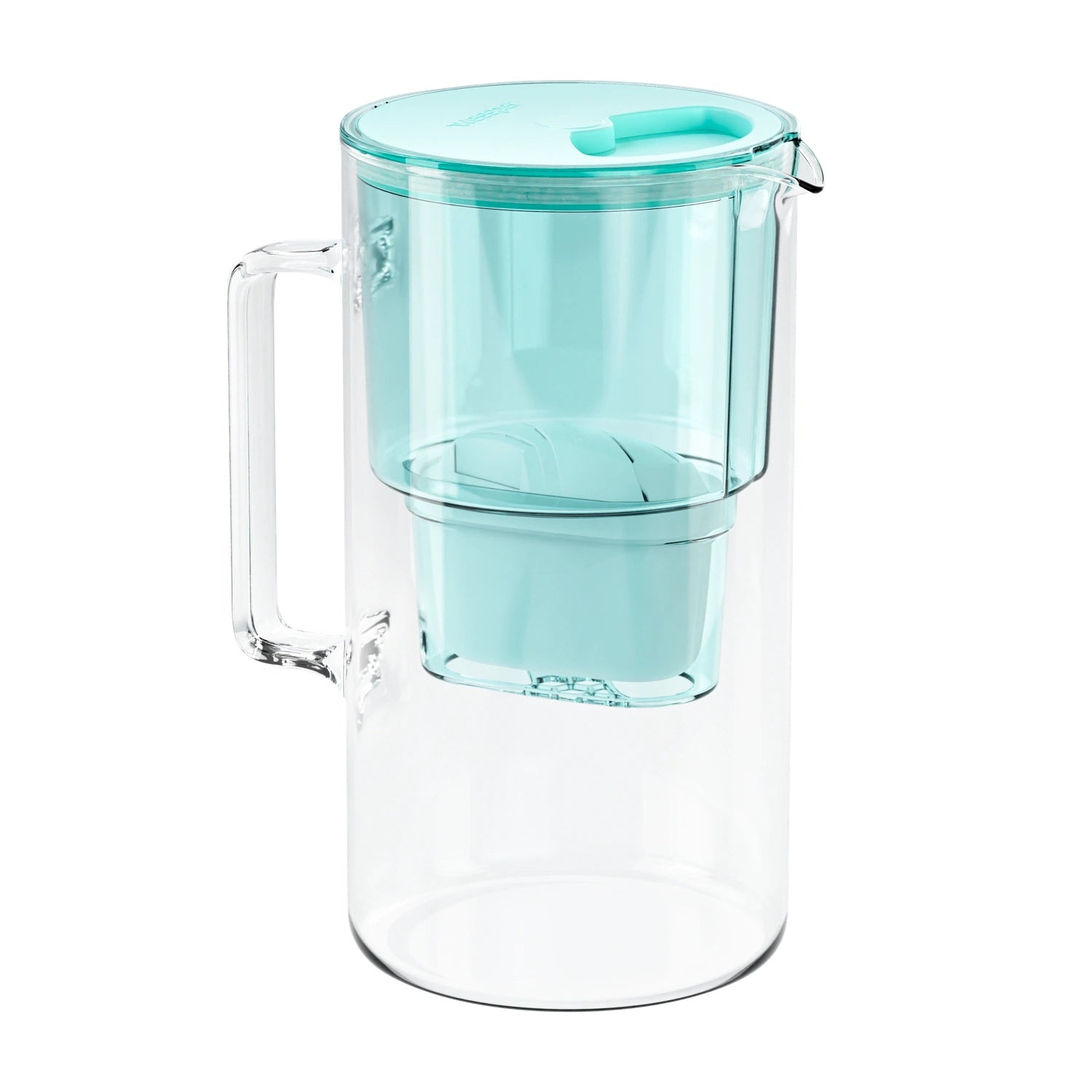 Wasserfilter D2 Borosilicate, 3 Liter mit AquaMax Filter – Wasserfilter Kanne aus Borosilikatglas – HaGa-Welt