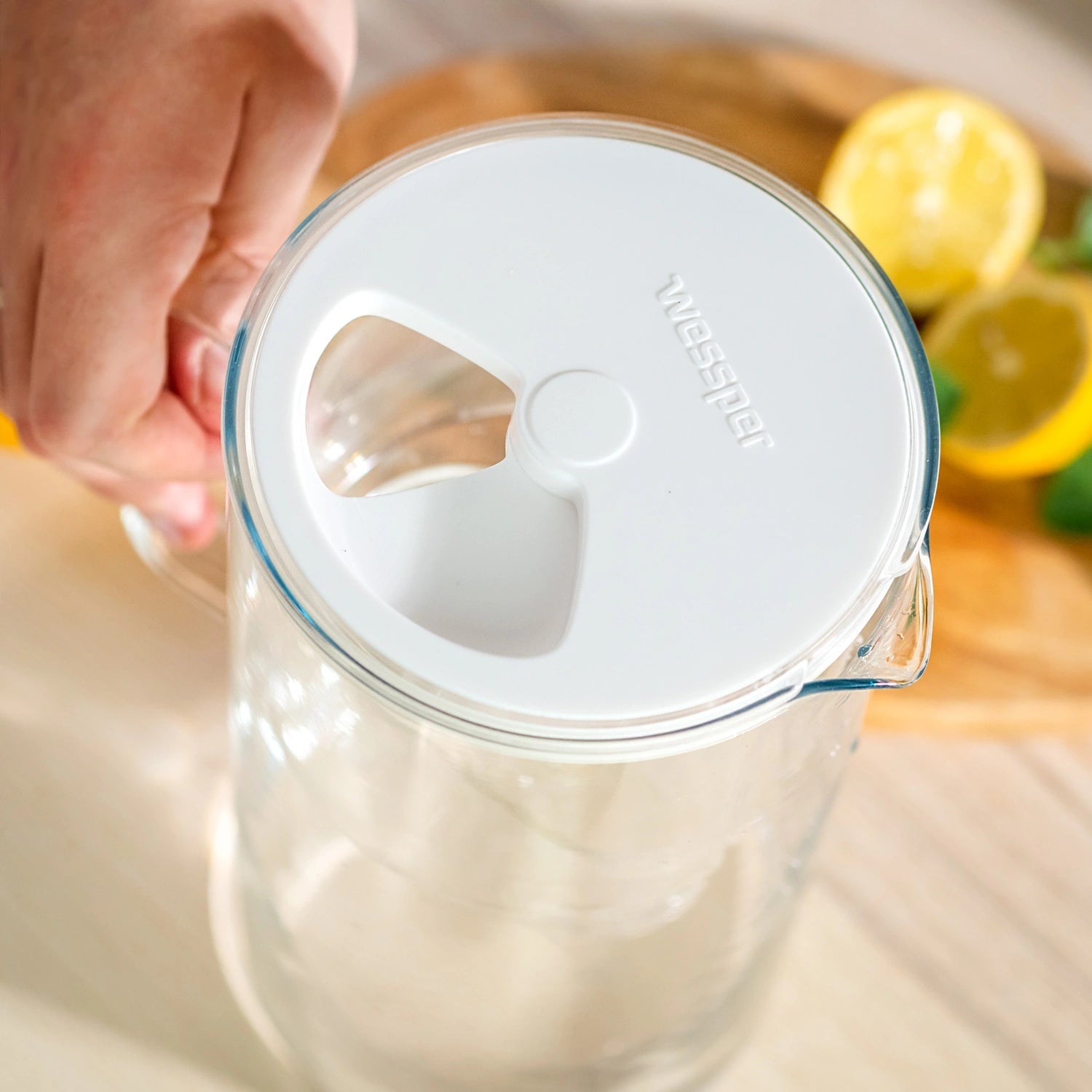 Wasserfilter D2 Borosilicate, 3 Liter mit AquaMax Filter – Wasserfilter Kanne aus Borosilikatglas – HaGa-Welt