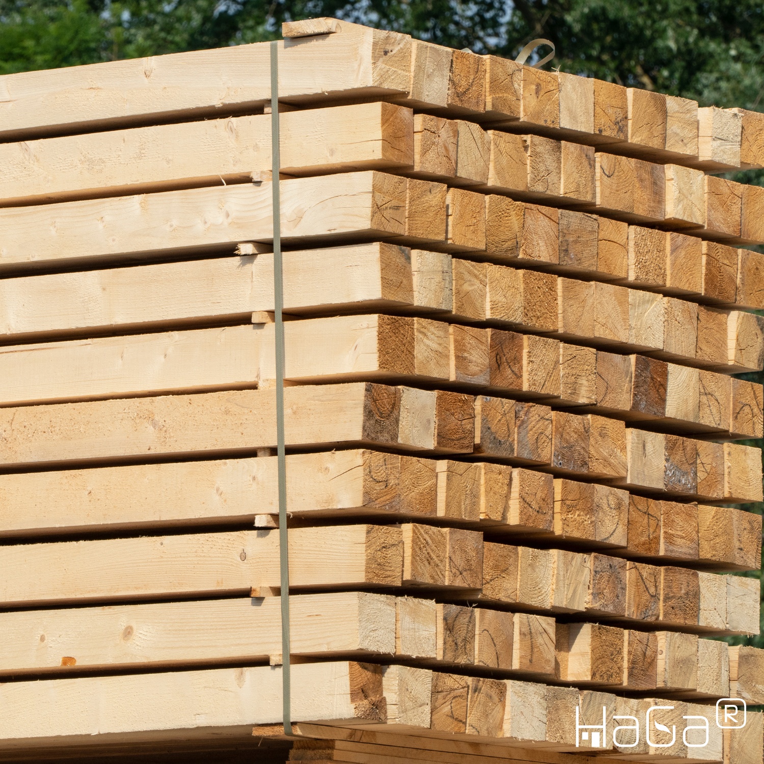 Holzpfosten 7cm x 7cm x 150cm KDI-grün Kantholz Pfosten für Gartenzaun