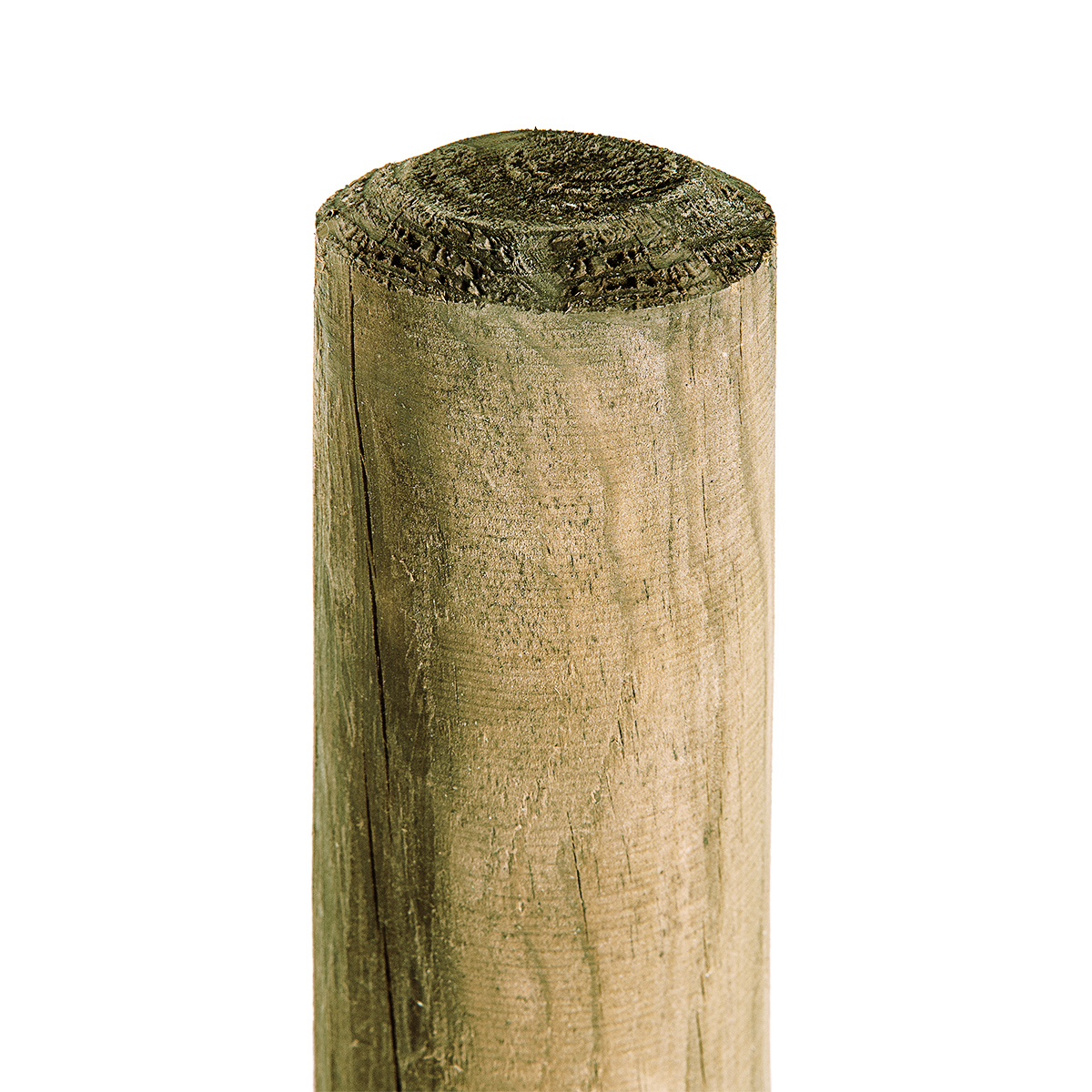 Holzpfahl 6cm Stärke x 125cm Höhe KDI-grün Pfahl Baumpfahl für Gartenzaun