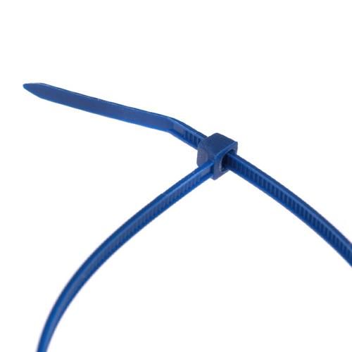 100 Stück Kabelbinder 200mmx2,5mm für Schattiernetz Zaunblende Zaun in blau